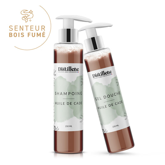 DUO Gel douche & Shampoing - Huile de cade fine distilleriedescevennes-2x250ml